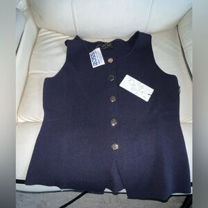 Milk & Honey Navy Sleeveless Vest